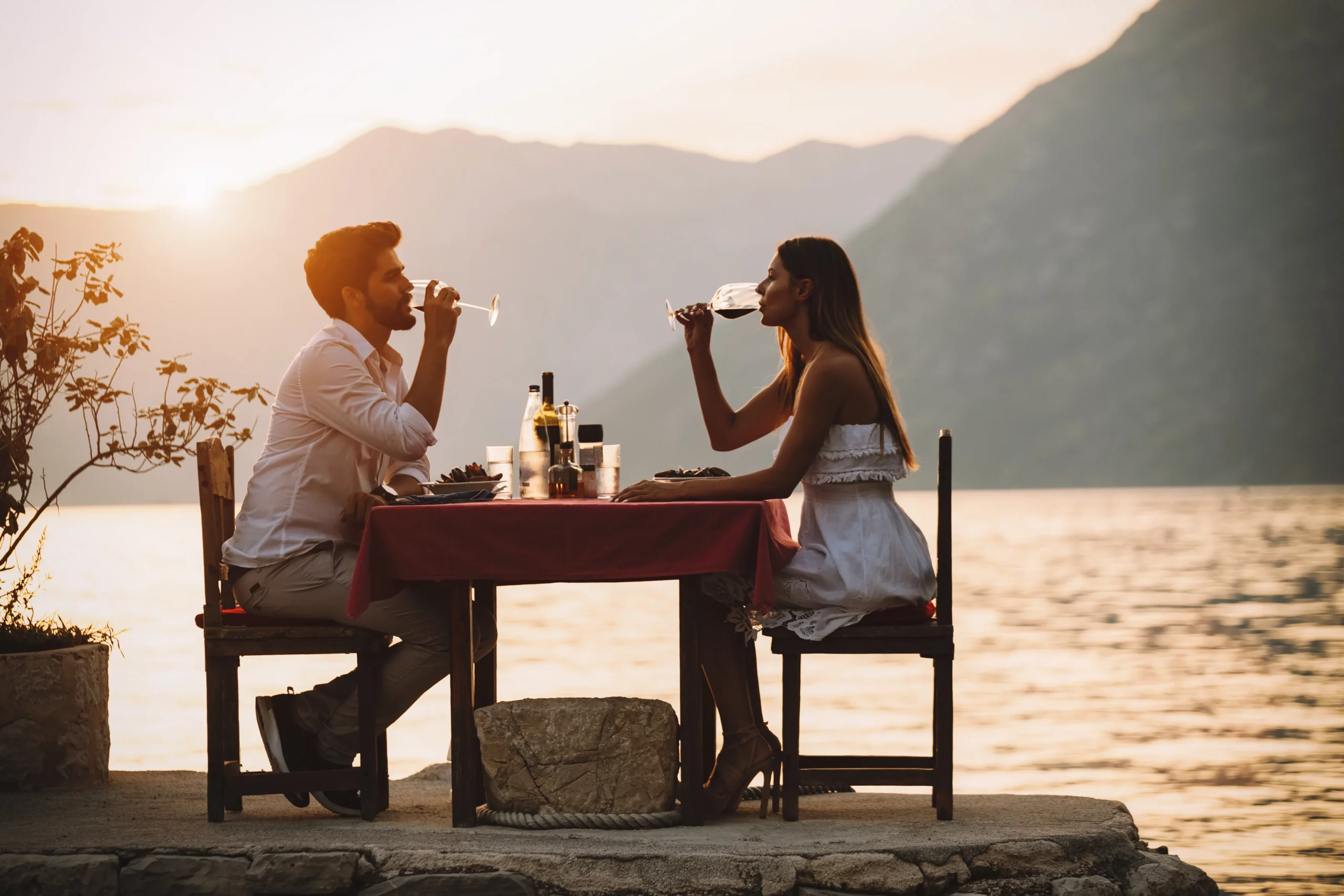 Couple enjoying rewards