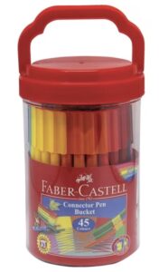 Faber-Castell Connector Pens in Bucket 45 Pack