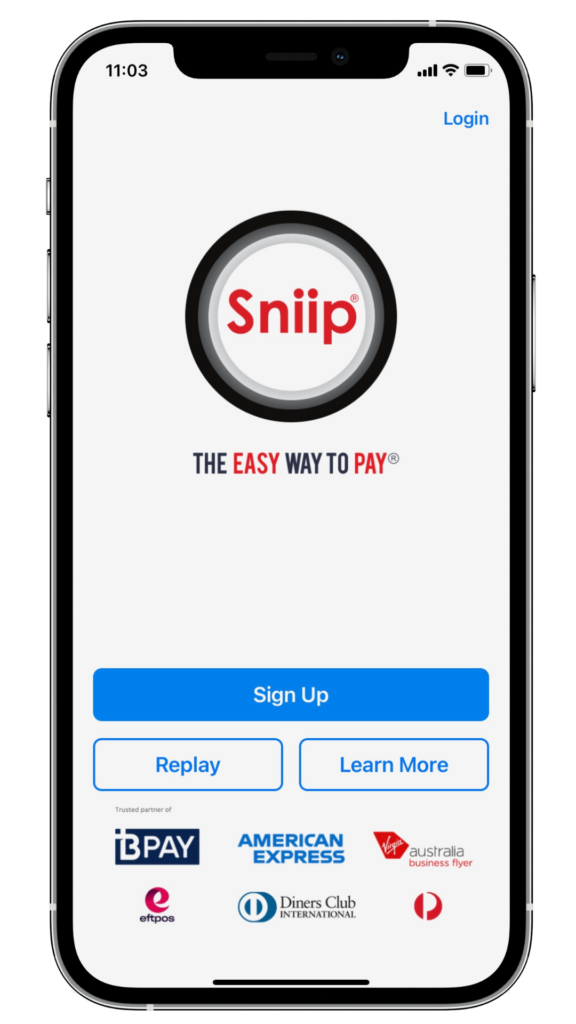 Sniip sign up page