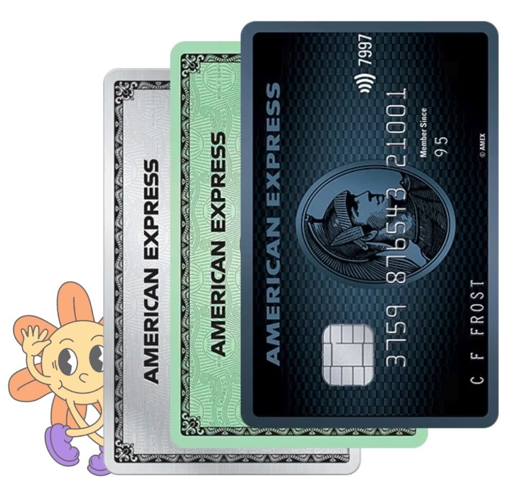 n image showing American Express personal cards which are accepted for all bills paid using Sniip.