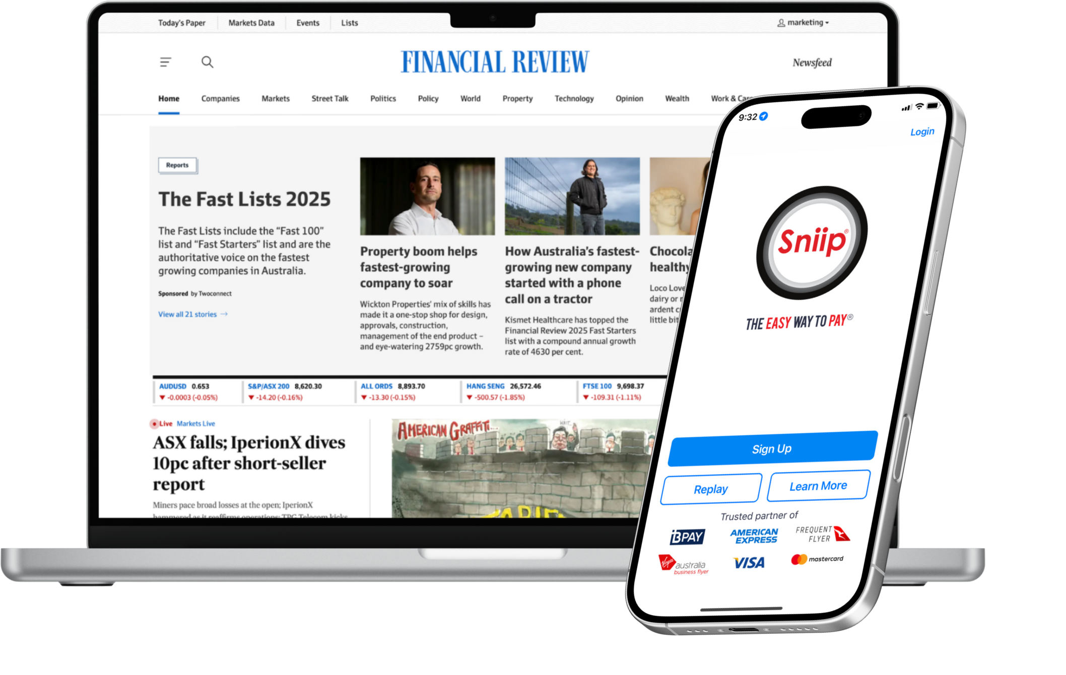 alt=(Sniip ranked in the AFR Fast 100 for 2025​)