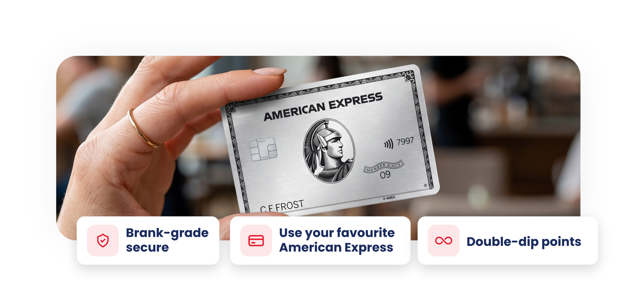 Pay your bills with American Express through Sniip