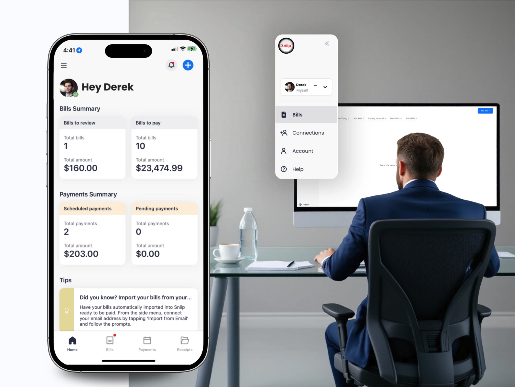 Managing bills yourself in the Sniip Agent Portal